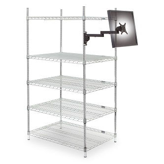 HAT Design Works Wire Shelving Mnt articl extn 18.4in BLK